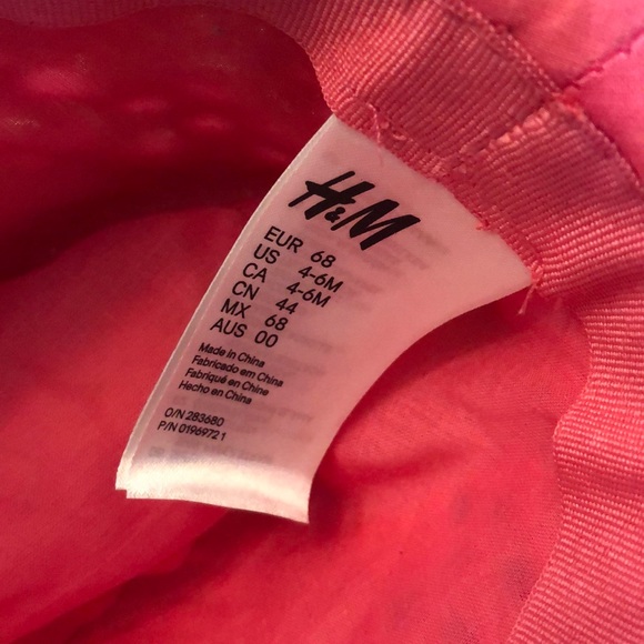 H&M Straw Summer Hats, Blue and Pink, 4-6 Months - Picture 4 of 8